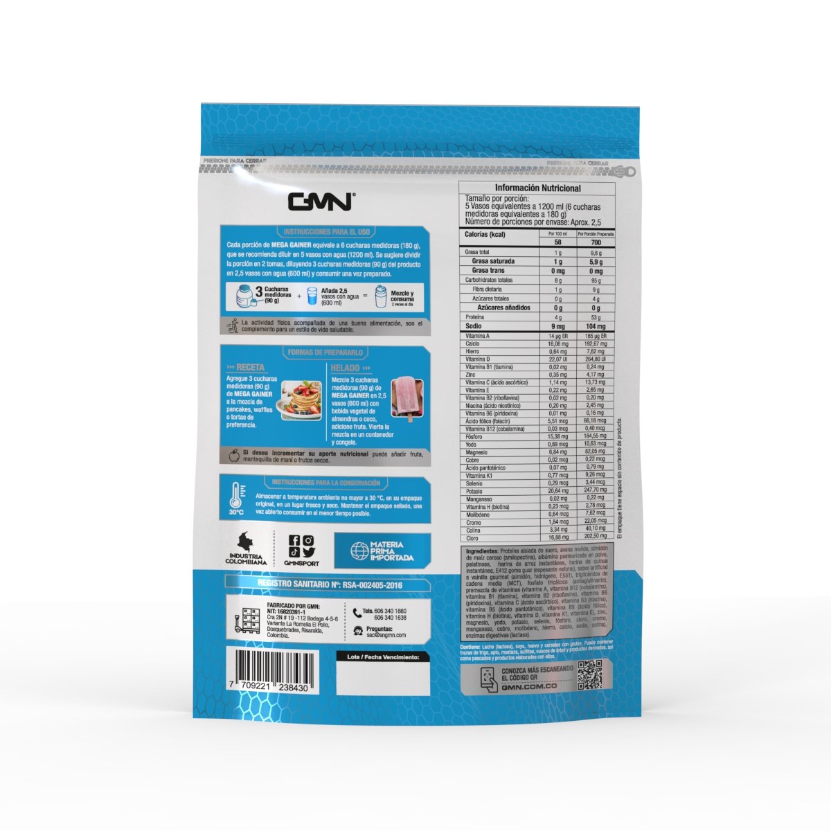 MEGA GAINER X 2 LB - Bolsa - Image 3