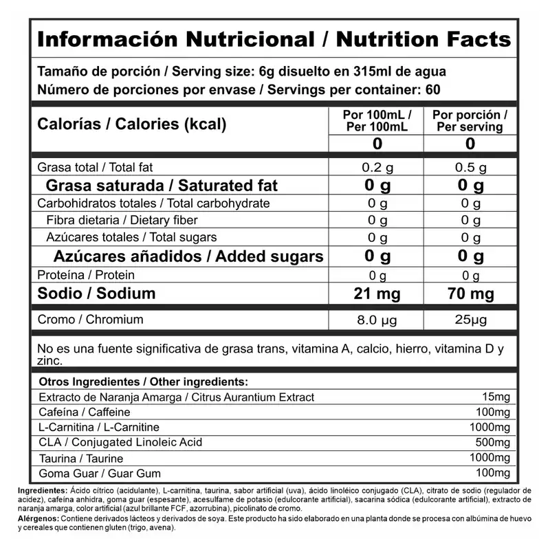 Burner Stack Nutramerican 360 gr - Image 3